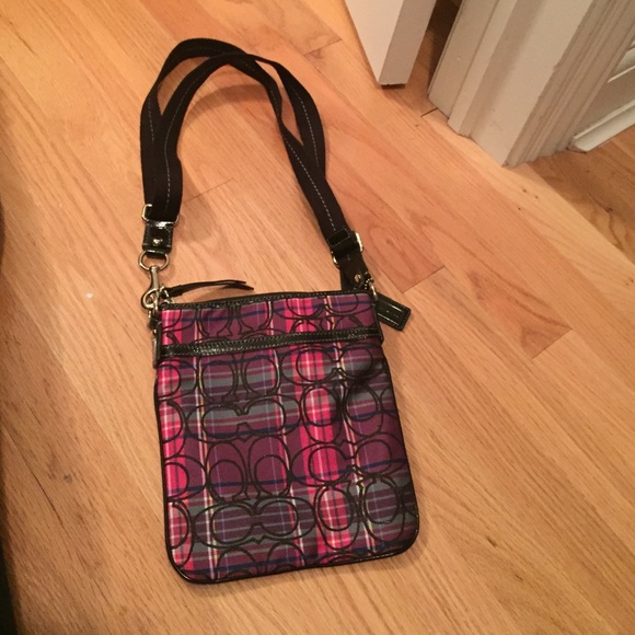 Like new Coach Plaid Cross Body Bag - Picture 2 of 4